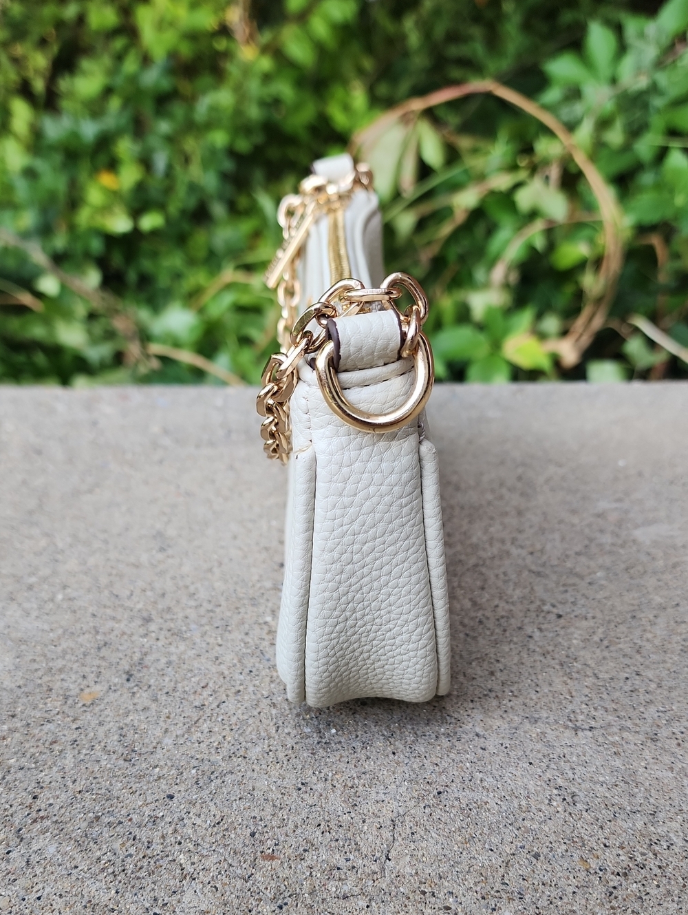 Anne Klein Pebbled Mini Shoulder Bag with Gold Chain - Picture 7 of 16